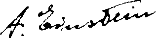 Albert Einstein's signature