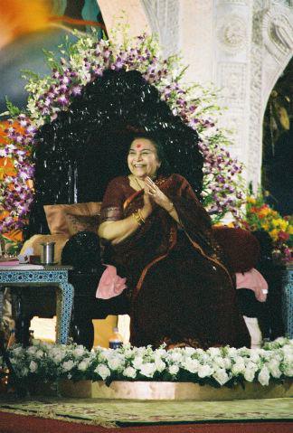 Shri Mataji enjoying a performance at Ganapatipule, Christmas 2003