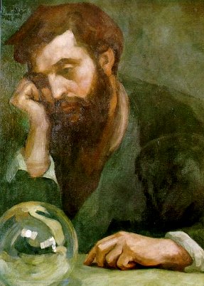 Gibran painting - man with concentrated gaze