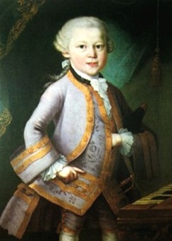 Wolfgang Amadeus Mozart as a young boy
