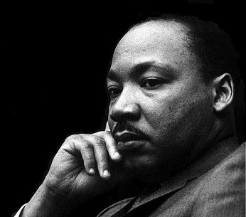 Dr. Martin Luther King with contemplative gaze