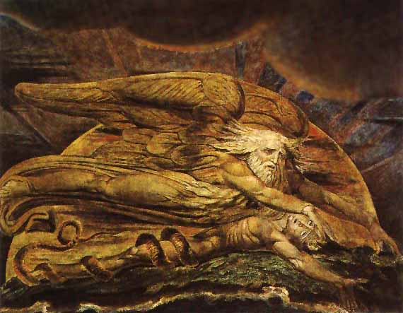 Elohim Creating Adam by William Blake 36Kb Image