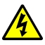 warning triangle, electrical flash