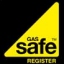 gas safe register logo, yellow triangle on black