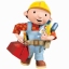 Bob the Builder, with tools and hard hat: 'Yes we can!'