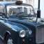 close up of traditional London black taxi